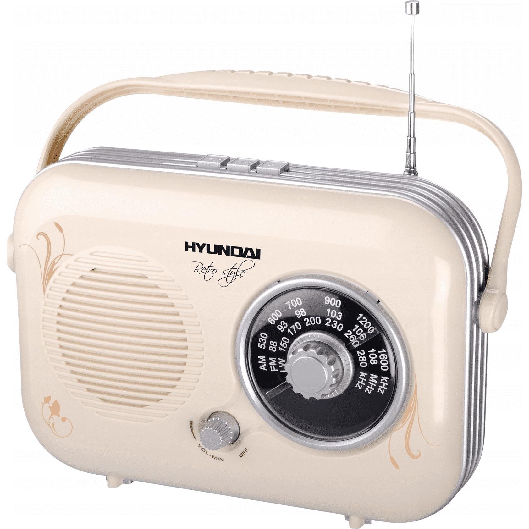 Hyundai Radio PR100B (FM, AM), Radio, Beige