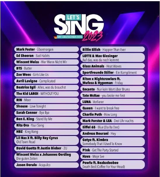 Produktbild Ravenscourt Let's Sing 2023 German Version (PS5, DE)