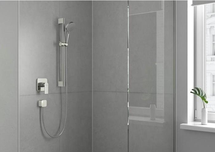 Actual product image hansgrohe HG hose connector FIXFIT SQUARE with backflow preventer chrome