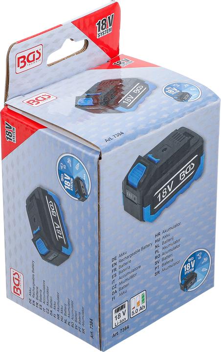 Immagine prodotto BGS Batteria ricaricabile | 5,0 Ah | per sistema di batterie da 18 V (18 V)