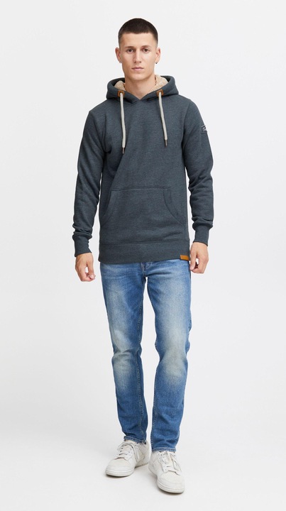 Actual product image Solid TripHood Pile Men's Hoodie Hooded Sweatshirt Jumper With Teddy Fleece With Hood (XL)