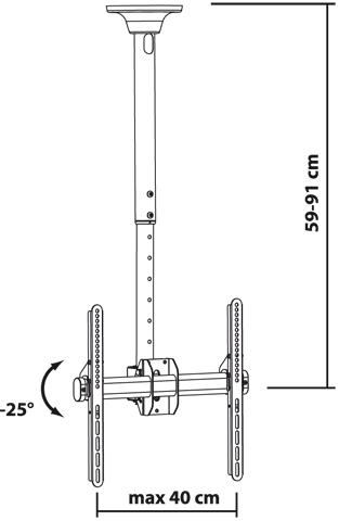 Produktbild Jolly Line G.B.S. Electronics TCM-3280 2,03 m (80') Weiss (Decke, 80", 50 kg)