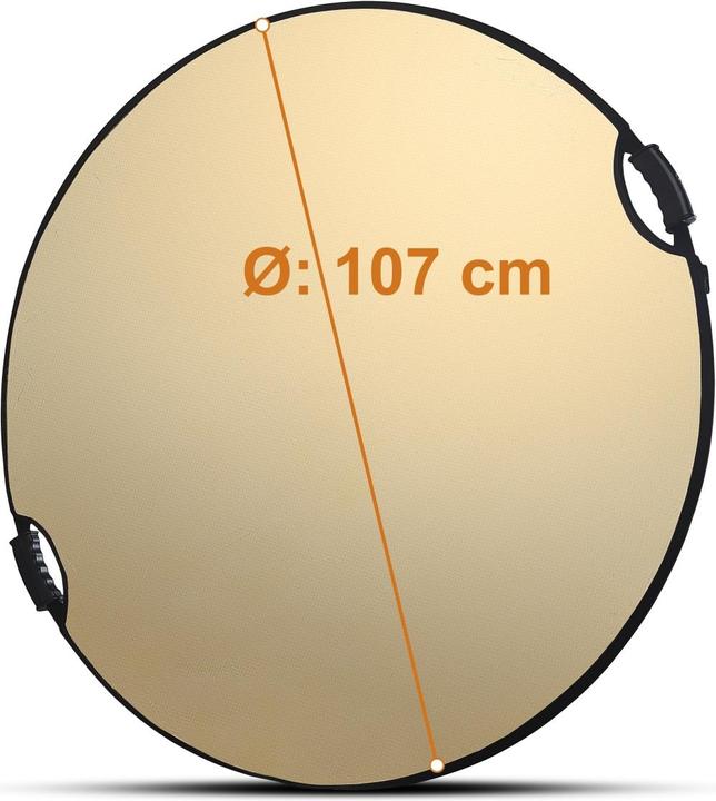 Immagine prodotto Walimex pro Pro 5 in 1 catarifrangente pieghevole comfort ondulato (Riflettore pieghevole, 107 cm)
