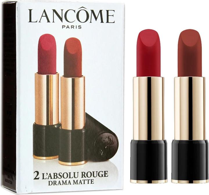 Lancôme Set Duo, Lancome, L'Absolu Rouge, Matte, Cream Lipstick, 290, Drama, 2 pcs (290 Drama)