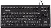 Actual product image Gett InduProof3 silicone keyboard with mouse control IP68 waterproof disinfectable black 86 keys (DE, Cable)