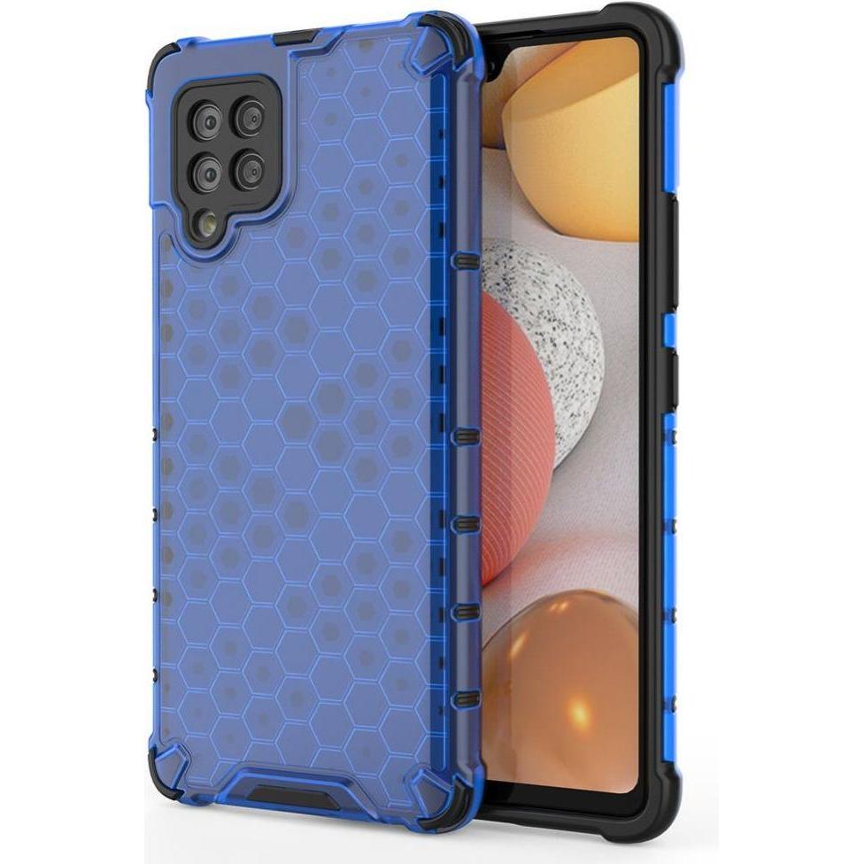 Hurtel Honeycomb Case armor cover with TPU Bumper for Samsung Galaxy A42 5G blue (Samsung Galaxy A42 5G), Smartphone Hül...
