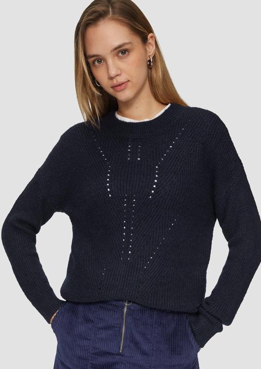 Produktbild S.Oliver Strickpullover Flauschiger Strickpullover mit Ajourmuster (M)
