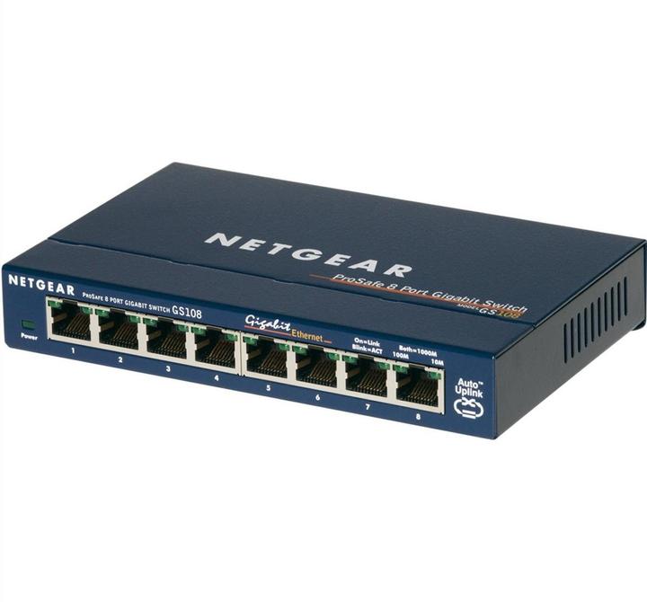 Actual product image Netgear Gs108ge (8 Ports)