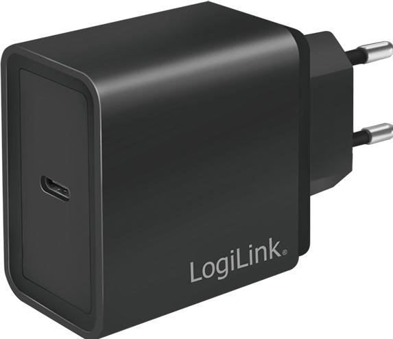 Actual product image LogiLink USB charger 1x USB black 1-port USB socket adapter, 13.5W (18 W)