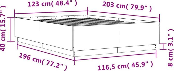Produktbild vidaXL Bettgestell (135 x 190 cm)