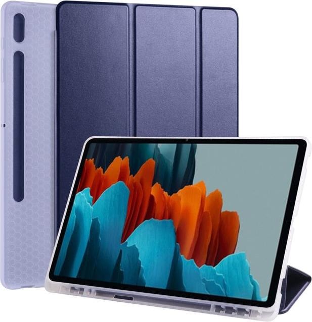 MU Classic Dreifach faltbare Hülle mit Stylus Halterung (Galaxy Tab S7+)