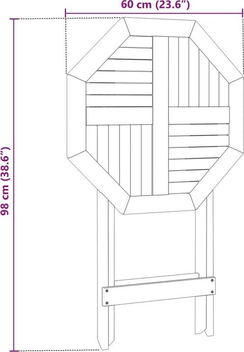 Produktbild vidaXL Gartentisch (60 x 75 cm)