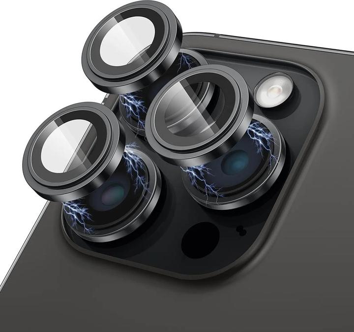 Produktbild Lito - S+ Camera Glass Protector - iPhone 15 Pro / iPhone 15 Pro Max - Black Titanium (Apple iPhone 15 Pro, Apple iPhone 15 Pro Max)