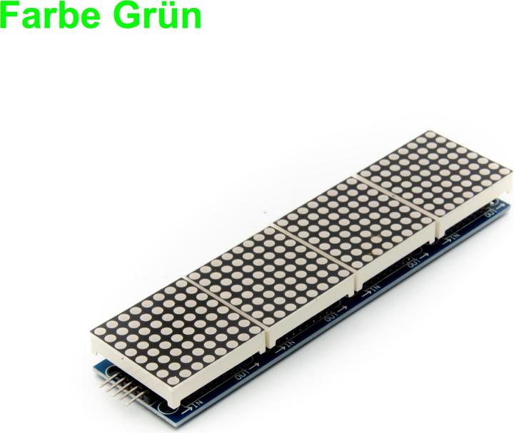 Produktbild Purecrea 4 Module mit 8x8 LED Dot Matrix 32x8 Grün mit MAX7219 für Display