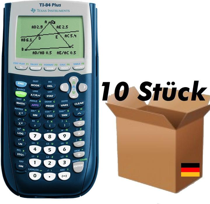 TI 84+ Grafikrechner Lehrerpaket Deutsch 10er Pack (Batterien)