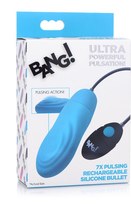 XR Brands 7X Pulsing Rechargeable Silicone Bullet