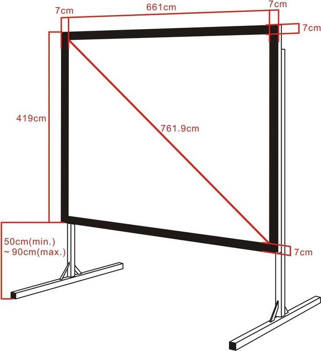 Produktbild Multibrackets M Quick Fold Projection Screen 646x404 (300", 16:10)