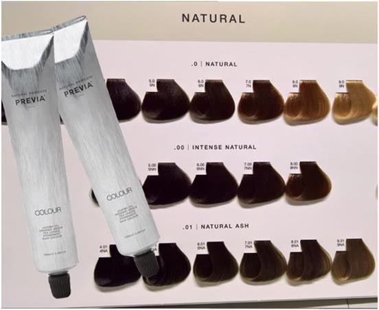 Actual product image Previa Colour color chart
