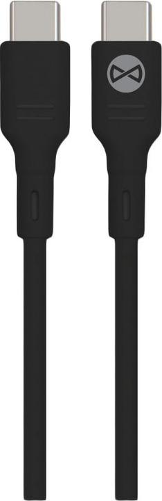 Actual product image Forever CC-06 PD QC car charger 1x USB-C 1x USB 20W black + USB-C - USB-C cable 60W