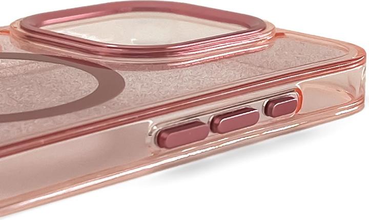 Actual product image Wozinsky Glitter Case with Mag Safe for Samsung Galaxy S24 FE - Pink with Glitter (Samsung Galaxy S24 FE)