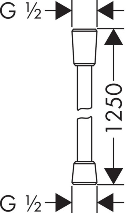 Actual product image hansgrohe AXOR shower hose 1,25 m (125 cm)
