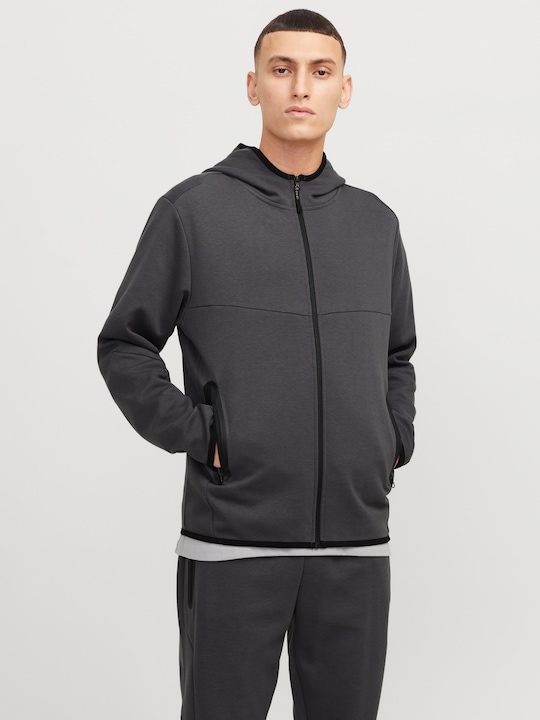 Produktbild Jack & Jones Einfarbig Kapuzenpullover mit Reissverschluss Kapuzenjacke (XL)
