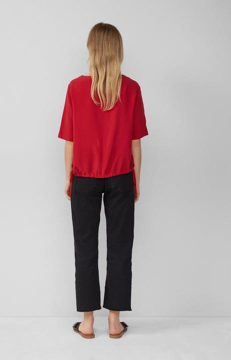 Produktbild S.Oliver Bluse Gemusterte Shirt-Bluse mit verstellbarem Saum (48)
