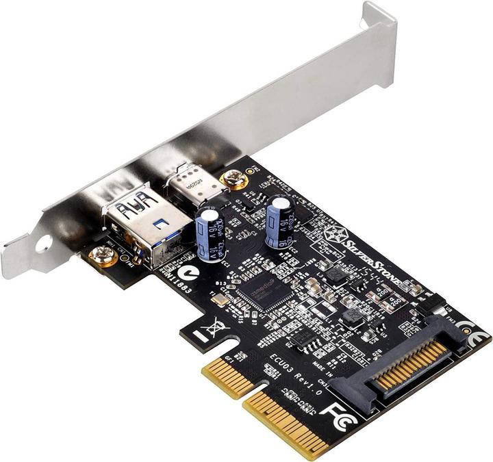 Actual product image Silverstone PCI Express Card SST-ECU03 USB 3.1 (Type A+C)