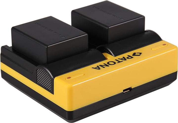 Immagine prodotto Patona Caricabatterie doppio per Panasonic BLB13 Lumix DMCG1 DMC-G1 DMCG10 DMC-G10 DMCG10K incl. Micro-USB