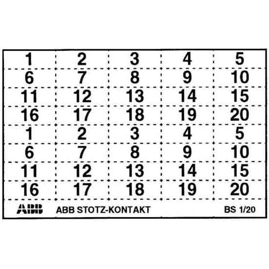 Thumbnail - ABB, Verteilerschrank Zubehör, GHS2001946R0004 KennzeichnungsSchilder BS 120