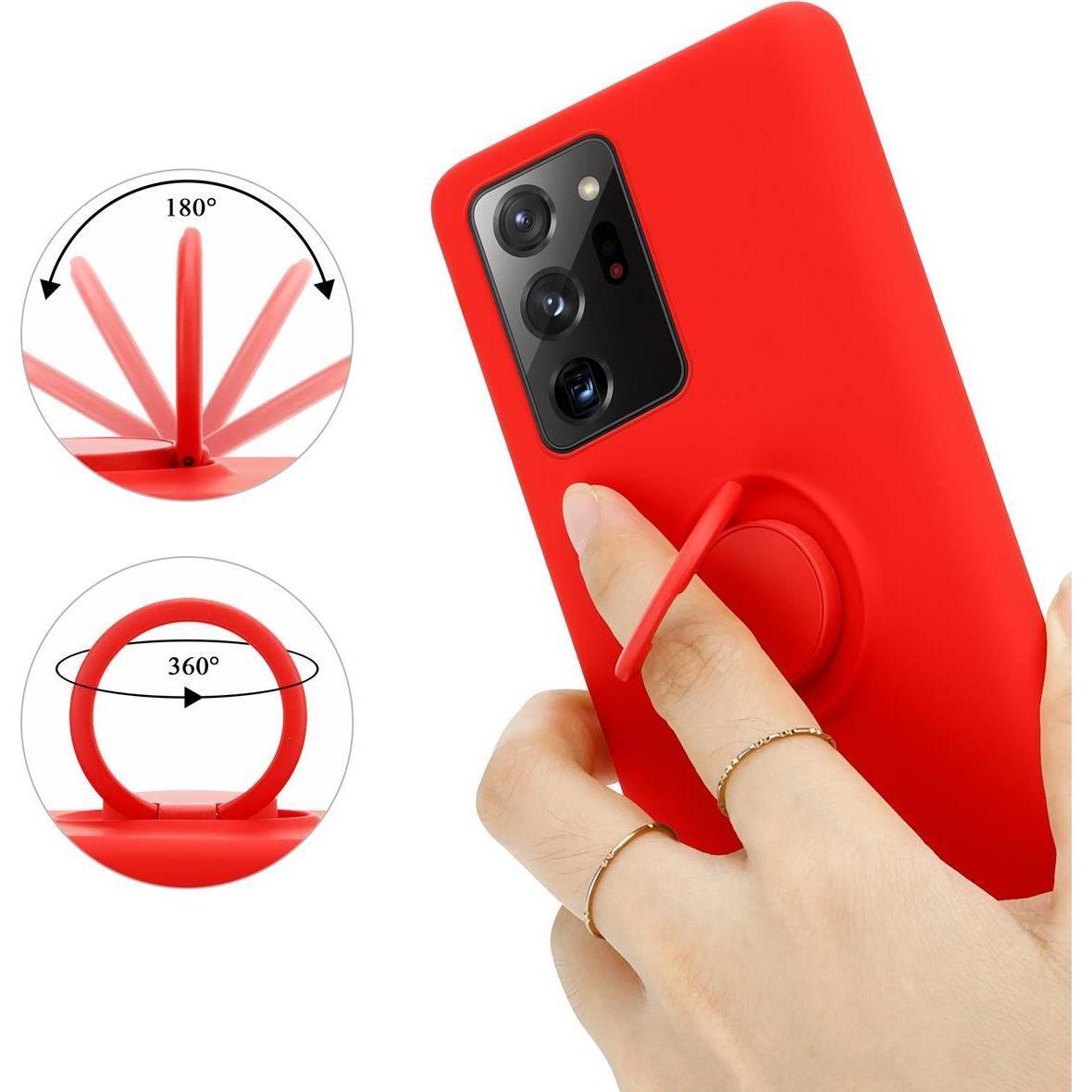 Thumbnail - Cadorabo TPU Liquid Ring Silicone Case Hülle (Samsung Galaxy Note 20 Ultra), Smartphone Hülle, Rot