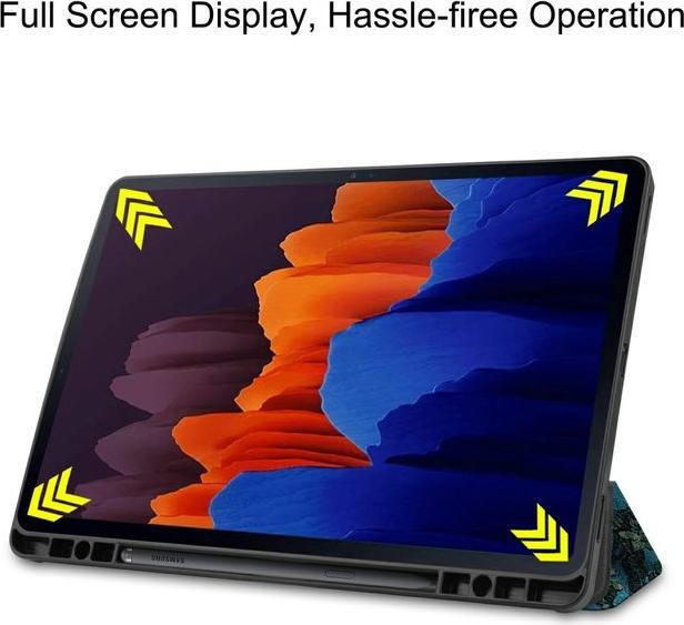 Actual product image MU Style Triple folding cover with pattern (Samsung Galaxy Tab S7+)