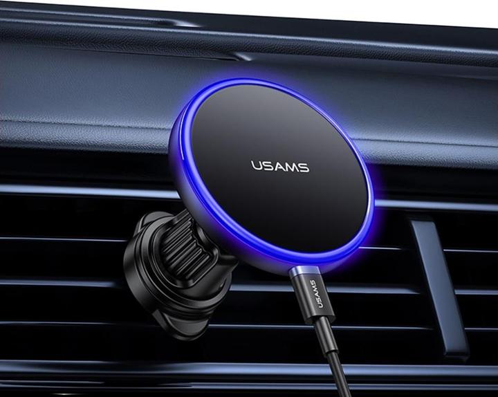 Produktbild Usams Uchwyt magnetyczny do kratki went. czarny