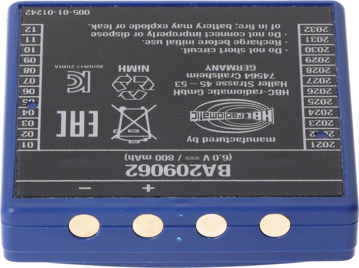 Actual product image HBC Radiomatic Original-Kranakku NiMH 6V 800mAh HBC FUB9NM (6 V, 800 mAh)