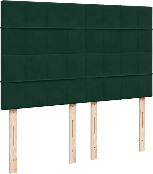 Produktbild vidaXL Bo x springbett mit Matratze 140 x 190 cm Samt (140 x 190 cm)