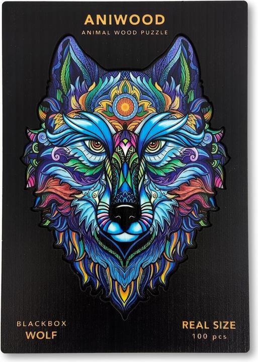 Actual product image Aniwood Puzzle Motif Wolf (S) (100 pieces)
