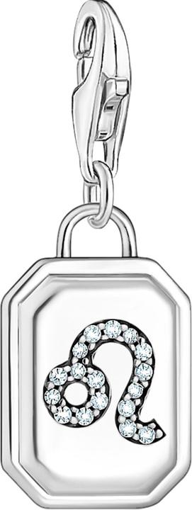 Thomas Sabo Charm-Anhänger Sternzeichen Löwe mit Steinen Silber (Geschwärzt, 925 Sterling Silber)