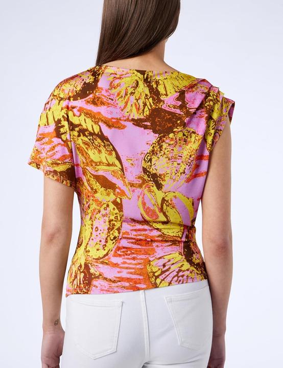 Actual product image Pinko Mirmiade Jersey Shirt Chemical Sea Print (XXS)