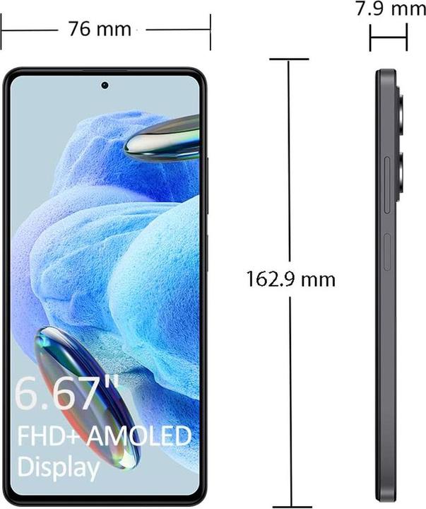 Produktbild Xiaomi Redmi Note 12 Pro (256 GB, Midnight Black, 6.67", Dual SIM, 5G)