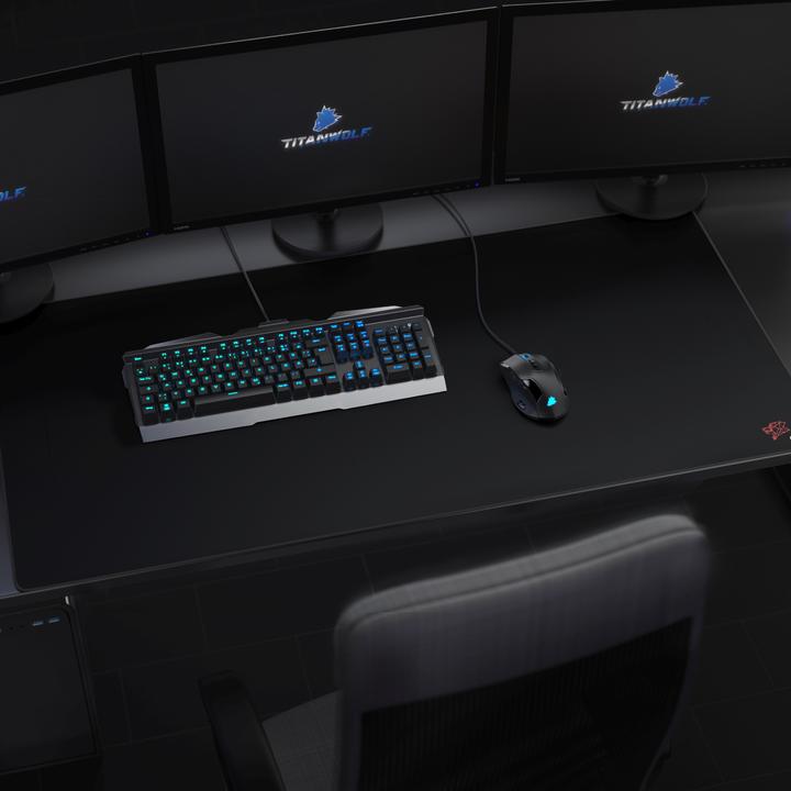 Actual product image Titanwolf Gaming Mouse Pad, XXXL Speed Mouse Mat 1200 x 600 mm, Speed & Precision, Logo red (L)