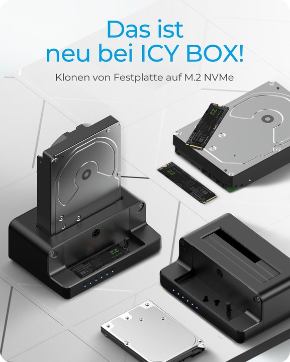 Actual product image Icy Box IB-2914MSCL-C31 (2.5", M.2 2242, M.2 2260)