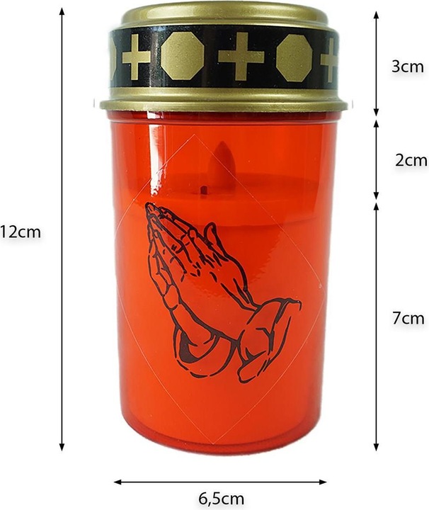 Actual product image Novaliv LED Grave Light Red Permanent Flicker Effect incl. Batteries Grave Candles Cemetery Candle Memorial (5 pcs.)