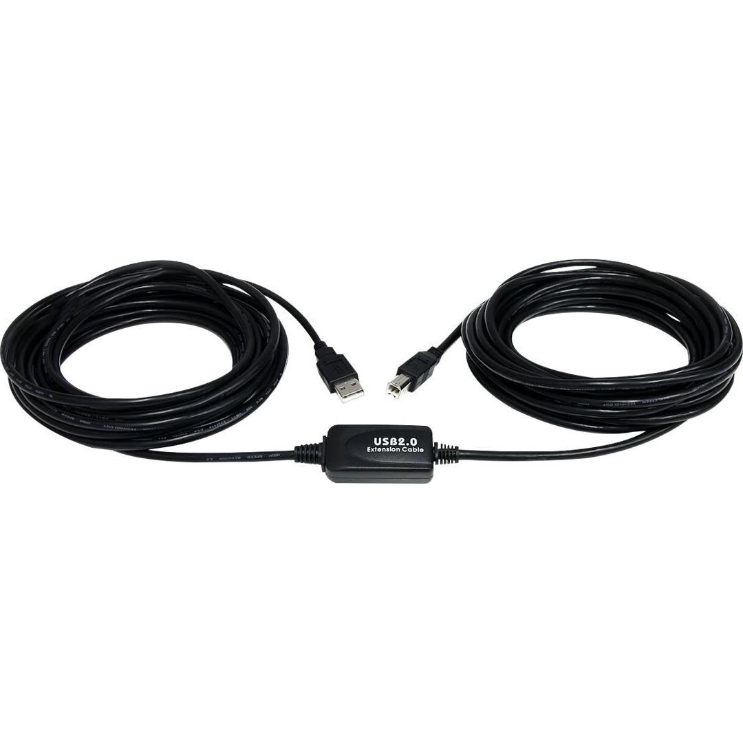 Thumbnail - StarTech 10m Aktives USB 2.0 A auf B Kabel - USB Anschlusskabel - Stecker/Stecker - Schwarz (9.15 m, USB 2.0), USB Kabel