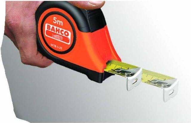 Actual product image Bahco Measuring tape short with rubber coating, magnetic, metric 8 m (8 m)