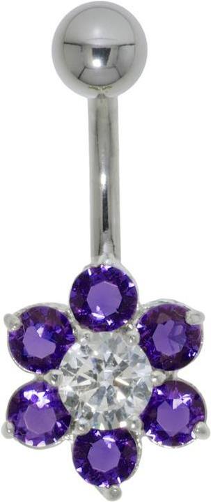 Image du produit Bijouteria Piercing nombril (Acier inoxydable, Argent 925, Zircone)