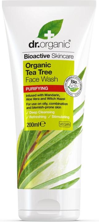 Produktbild Dr. Organic BIOACTIVE ORGANIC Teebaum Gesichtswasser 200 ml (Reinigungstücher Gesicht, 200 ml)