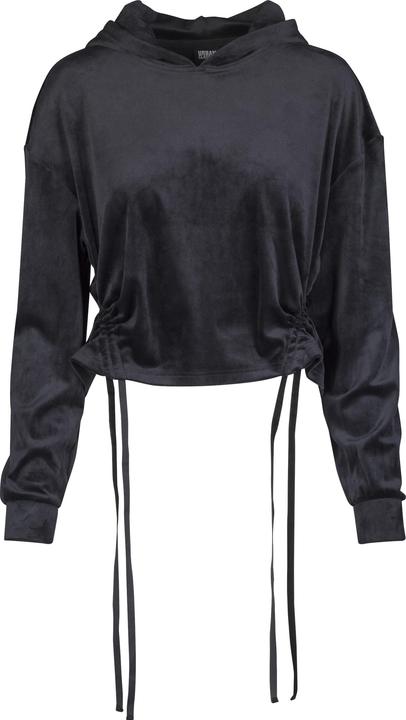 Image du produit Urban Classics Ladies Short Velvet Gathered Hoody (S)