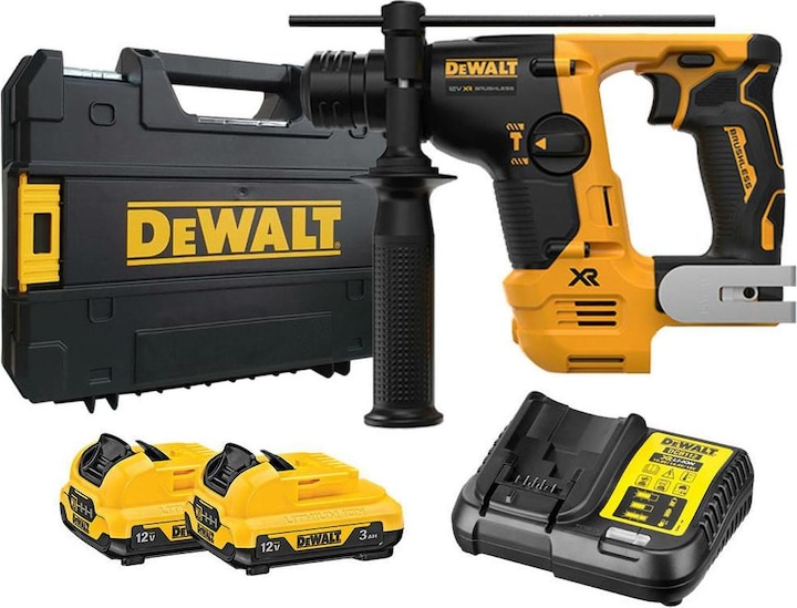 Image du produit DeWalt Marteau perforateur sans fil DCH072L2-QW 12V XR impact energy 1.1J SDS-plus Li-Ion w.2Batteries 3Ah (Fonctionnement sur batterie)
