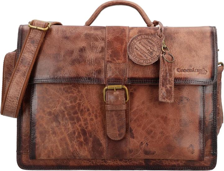 Actual product image Greenland Nature Mascu & Line briefcase leather 40 cm