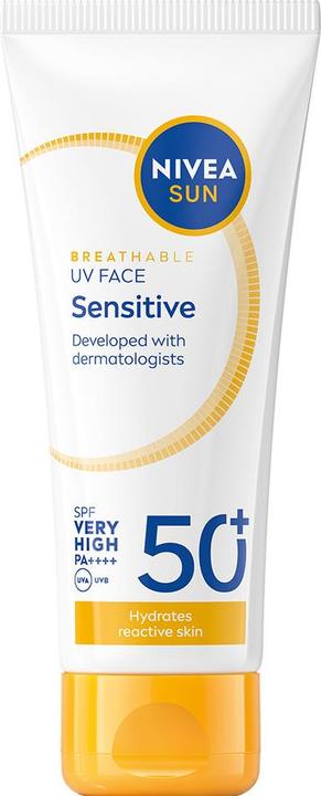 Actual product image NIVEA Face Cream UV Sensitive SPF50+ 40ml (Sun cream face, Suntan cream, SPF 50+, 40 ml)